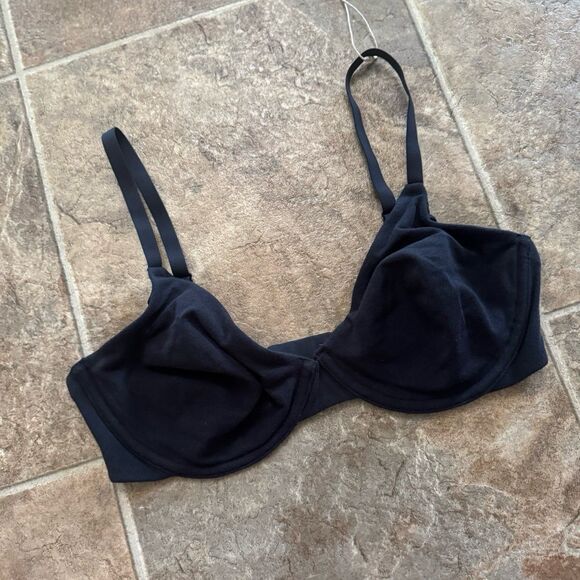 Skims Cotton Jersey T-shirt Bra Soot Size 32DD - Picture 5 of 9